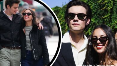 Louis Partridge and Olivia Rodrigo